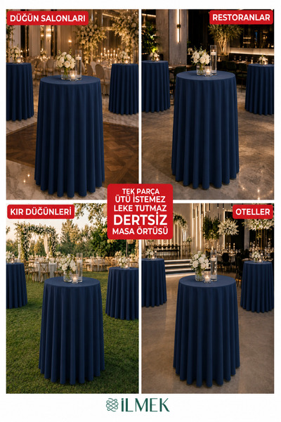 ilmek Dertsiz Serpme Bistro Tablecloth |   Wedding, Event, Organization, Cocktail Tablecloth