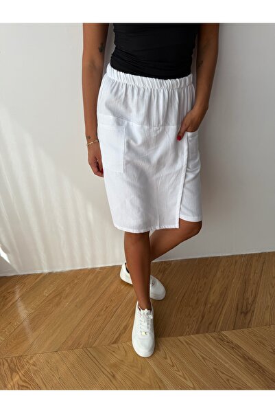 Tarz Cool Women's 100% Linen High Waist Elastic Shorts with Pockets – Comfort...