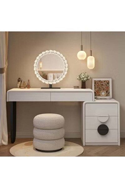 KEKE Modern Smart Dressing Table with LED Mirror – Stylish Vanity for Bedroom...