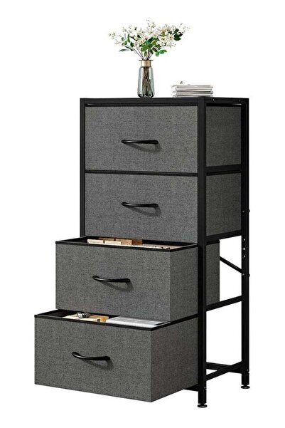 Solerconm 4-Drawer Dresser Vertical Storage Tower Fabric Dresser for Bedroom,...