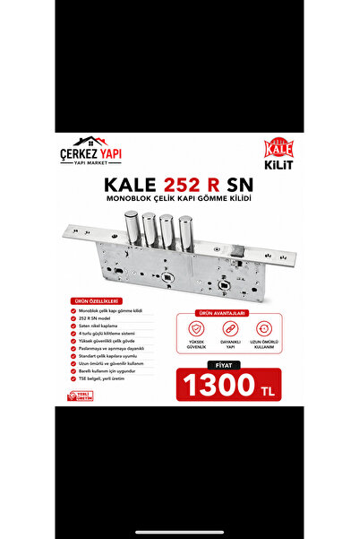 Genel Markalar 🔐 Kale 252 R SN Monoblok Çelik Kapı Gömme Kilidi