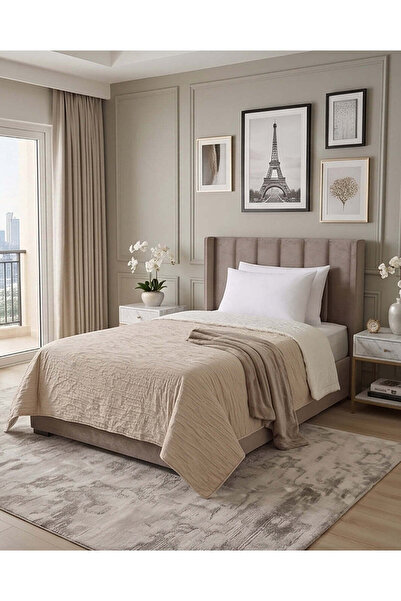 REDTAG Beige 2 Piece Bedspread (220 x 160 cm)