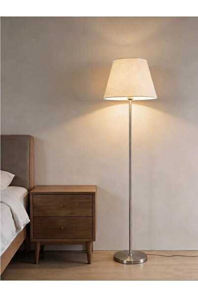 co arma Modern Fabric Shade Floor Lamp for Bedroom and Living Room