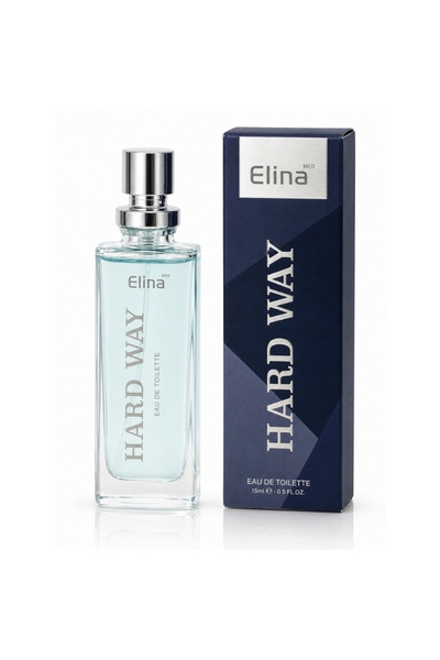 Elina Med Apă de toaletă pentru bărbați, Parfum bărbătesc Hard Way, EDT, 15 m...