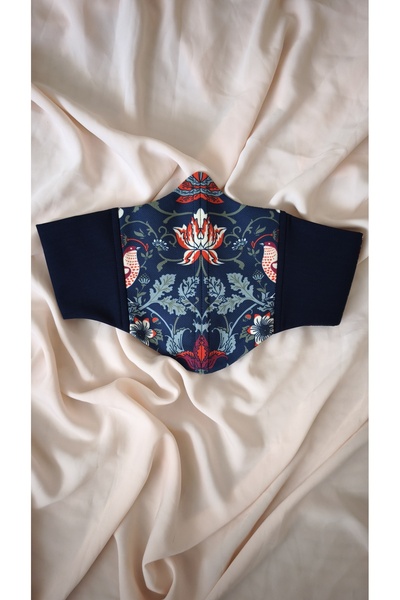 PINN Centură de talie pentru femei, albastru marin, cu model floral