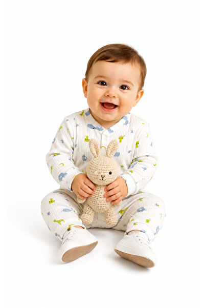 mini kanka Baby Boy Baby Girl Romper Unisex Cotton Natural Cotton Patterned S...