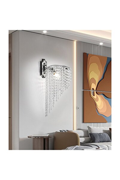 Flippy Ander Κρυστάλλινο Φωτιστικό Τοίχου 1x E14 Γυαλιστερό Χρώμιο