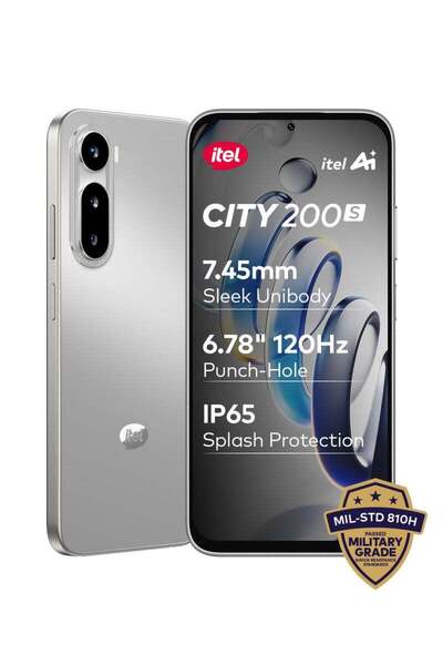 İtel City 200s Dual SIM EVO TITANIUM 4GB RAM 128 GB 4G - Middle East Version