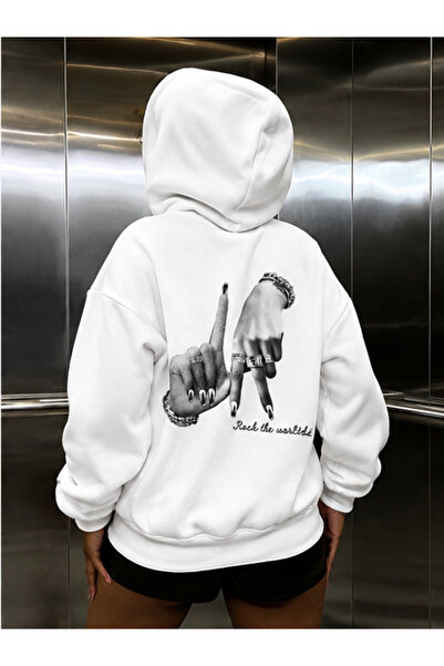 COMANCHERO Unisex Losangeles Back Printed Winter Hooded Sweatshirt