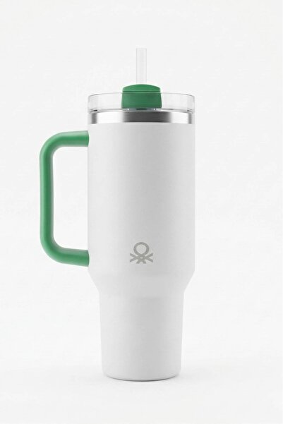United Colors of Benetton Steel Thermos with Straw 900 ml