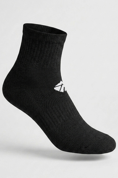 Armadillo 3-Piece Combed Cotton Men's Socks Half-Toe Cotton Casual Sports Socks White Black Navy Blue