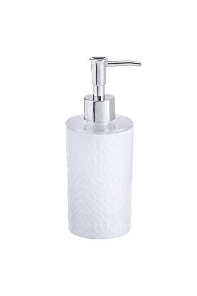 Zâna Casei White Plastic Dispenser with Cellular Pattern for Liquid Soap 300ml