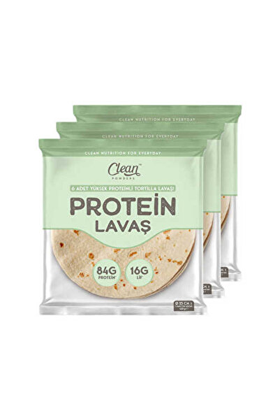 Clean Powders Yüksek Proteinli Tortilla Lavaşı 6'lı 420 Gr - 3 Adet