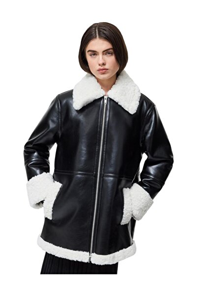 French Connection Women Ajani Luxurious Faux Fur Coat