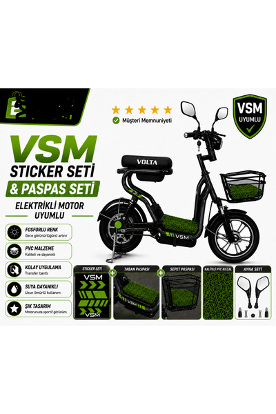 Genel Markalar Volta vsm sticker, paspas ve ayna seti