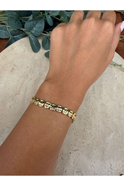 nesdesignn Gold Crushed Chain Bracelet