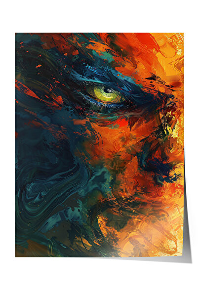 Zestia Poster Premium de Artă Suprarealistă, Portretul Creaturii Întunecate, ...
