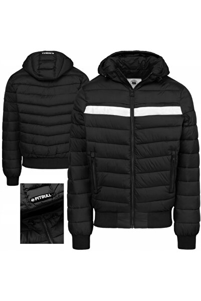 NO BRAND Geacă matlasată cu glugă pentru bărbați Pitbull Rubio Quilted, mărim...