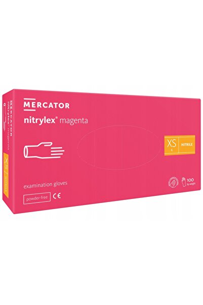 Mercator Medical Mănuși nitrilice MERCATOR NITRYLEX magenta mărime XS 100 buc...