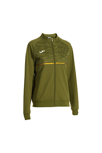 Joma Hanorac de alergare pentru femei Record III cu fermoar complet verde M