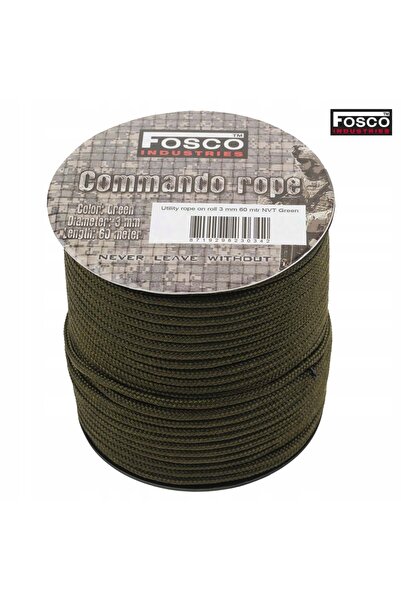 NO BRAND Frânghie auxiliară Paracord Rep FOSCO UTILITY ROPE 3 mm, rolă de 60 ...