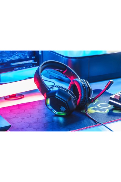 Tracer Căști de gaming over-ear cu microfon, cu fir, RGB, pentru gameri, mufă...
