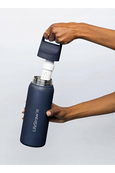 NO BRAND Lifestraw Go 2.0 Sticlă de călătorie din oțel cu filtru 1 l alb 1 l