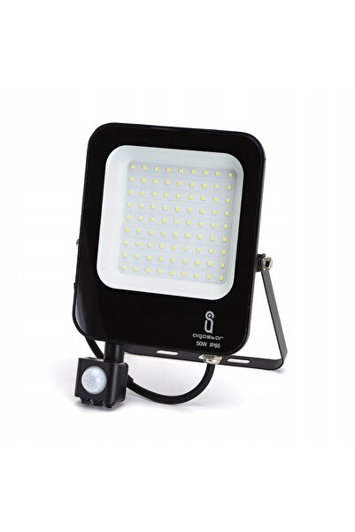 NO BRAND Proiector LED 50 W, halogen, IP65, 6500 K, negru, cu senzor PIR