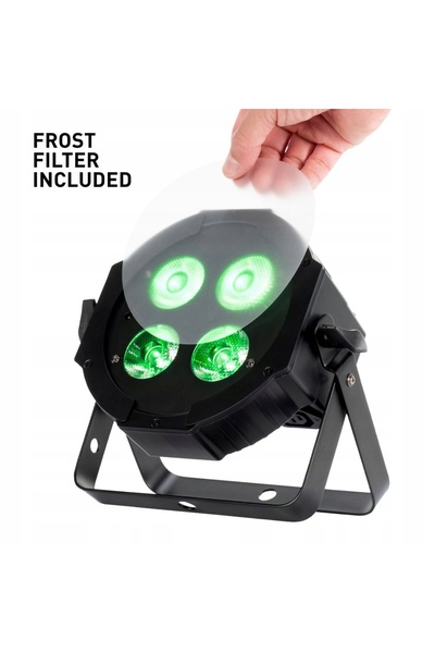 NO BRAND MEGA HEX L PAR Led PAr 4 x 20 wați RGBLA UV cu telecomandă, efect fr...
