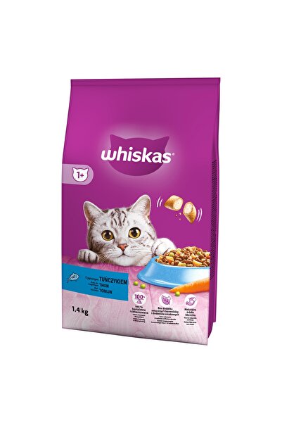 Whiskas Hrană uscată pentru pisici cu ton 3x1,4 kg
