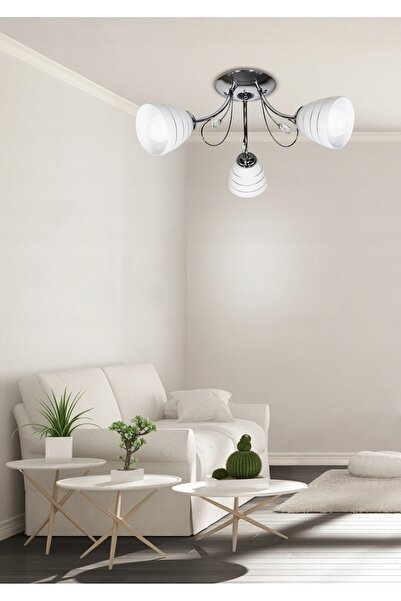 NO BRAND Lampă suspendată simplă 3*40W E27, cu cristale cromate și coroană cu...