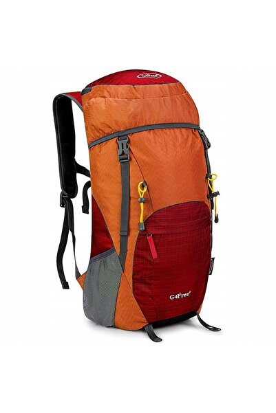 NO BRAND Rucsac turistic trekking călătorii 40L G4FREE portocaliu-roșu