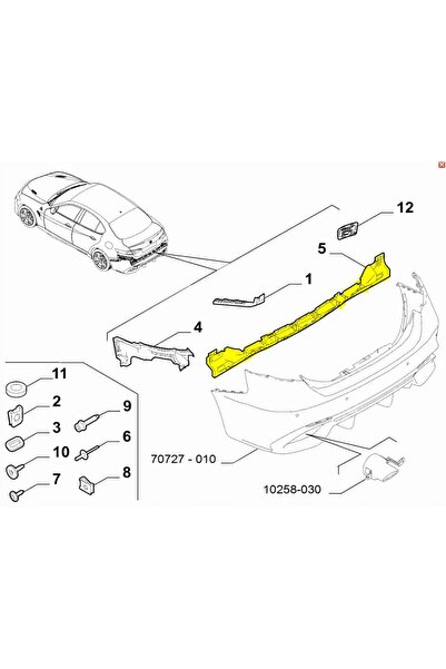 NO BRAND Suport de fixare bară de protecție spate Alfa Romeo Giulia 50534389 ...