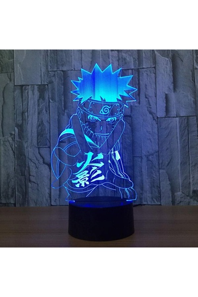 NO BRAND Lampă de veghe LED 3D USB NARUTO KAKASHI HATAKE ANIME, 16 CULORI, TE...