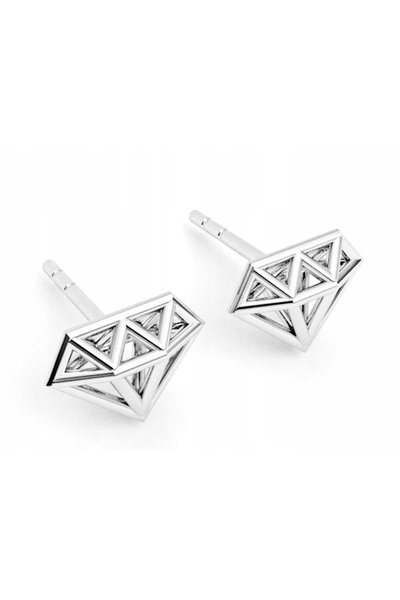 NO BRAND Cercei din argint cu diamante mici pentru femei, cu închidere tip șu...