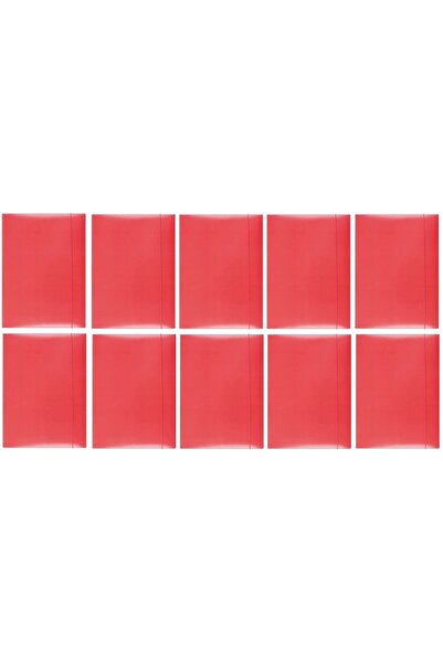 NO BRAND Dosar cu elastic A4 roșu pentru documente, carton Barbara 300g, 50 b...