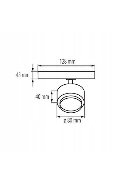 KANLUX Reflector pe șină negru, LED culoare caldă 18W BTLW