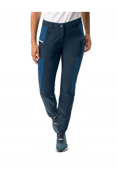 NO BRAND Pantaloni de drumeție pentru femei Vaude Elope Slim Fit - dark sea 3...