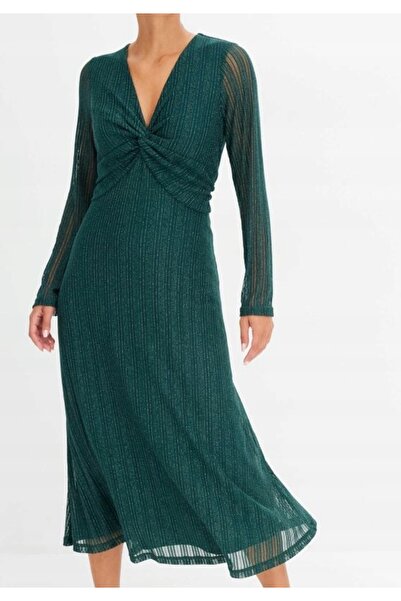 NO BRAND Rochie midi verde Bodyflirt, mărimea 32/34