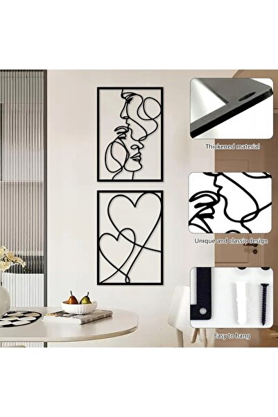 NO BRAND DECOR DE PERETE MINIMALIST 3 PIESE ESTETICĂ MODERNĂ MINIMALISTĂ