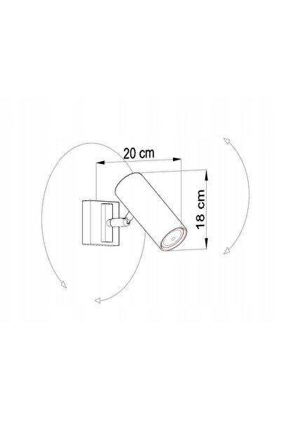 NO BRAND Sollux Lighting Kinkiet DIREZIONE Alb, Metal, GU10, Fără bec