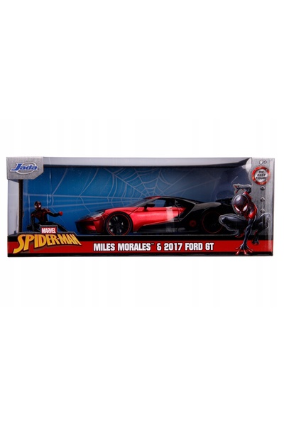 Jada Toys JADA SPIDER-MAN MILES MORALES 2017 FORD GT + FIGURINĂ 1:24 MARVEL M...