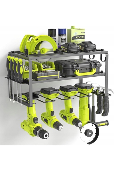 NO BRAND Suport organizator de atelier, raft pentru unelte, metalic, cu capac...