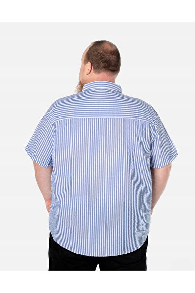 NO BRAND Cămașă bărbați mărime mare, din bumbac, cu mânecă scurtă 966-02 3XL