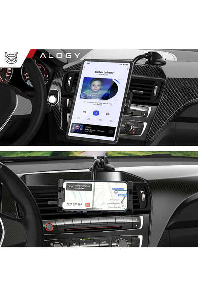 NO BRAND Suport auto pentru tabletă sau telefon, pentru tabloul de bord sau p...