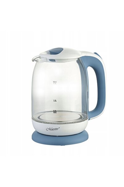 Maestro Fierbător electric din sticlă 1.7L 2200W albastru MR-056-BLUE