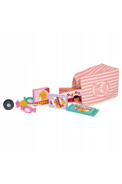Tender Leaf Toys Mentari: geantă pentru cumpărături cu dulciuri