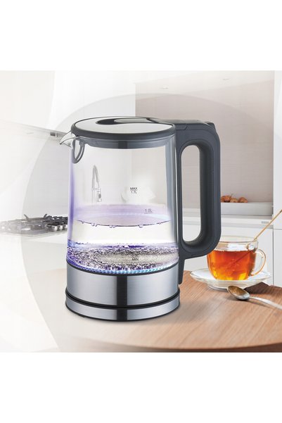 Maestro Fierbător electric din sticlă 1.7L 2200W Negru MR-053-BLACK