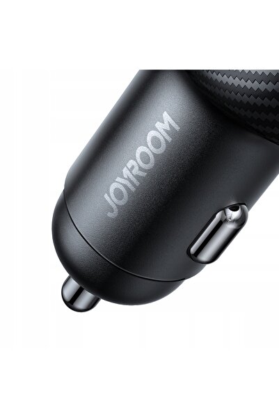 Joyroom JR-CCD03 Încărcător auto 3× USB-A 17W cu afișaj - Negru