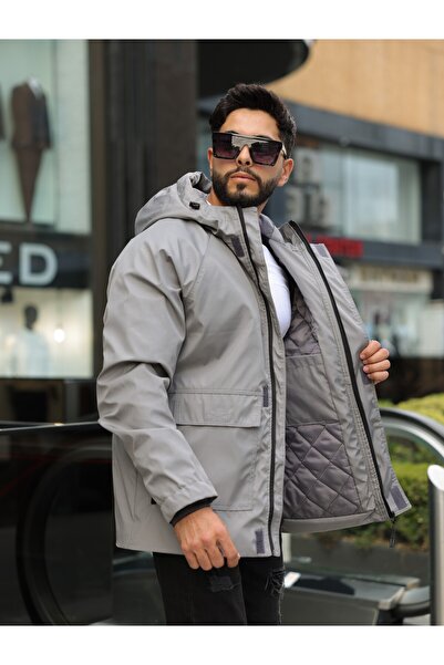 ABİLLİTA Men's Quilted Coat Rain and Cold Resistant Jacket